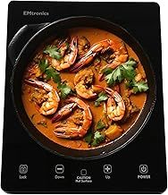 2000W Single Induction Cooker Hob with 9-Level Temperature Control, Black Glass Top with Touch Sensor - Black