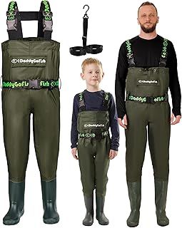 Chest Waders for Kids and Adults, Fishing and Hunting Waders with a Pocket and a Wader Hanger