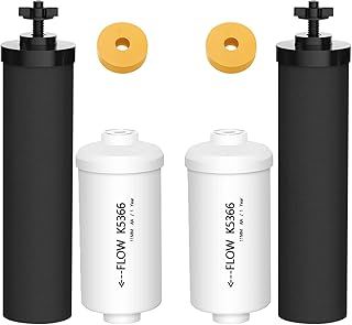 Gravity Water Filter for Berkey Water Filter Replacement, Replacement for BB9-2® Black Filters & for PF-2® Fluoride Filters Combo Packs, Compatible with Berkey® Gravity Water Filter System, (NSF 42)