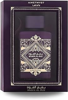Badee Al Oud Amethyst Eau de Parfum 100ml for Men & Women | Fresh Fruity, Floral & Woody Notes | Pink Pepper, Rose, Oud & Amber