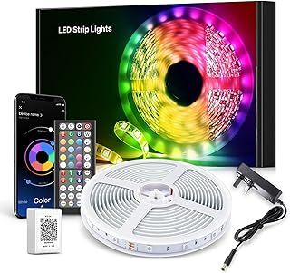 Nexillumi 30M LED Strip Light, Music Sync Color Changing RGB LED Lights with 44 Key Remote and App Control for Bedroom Party Decoration