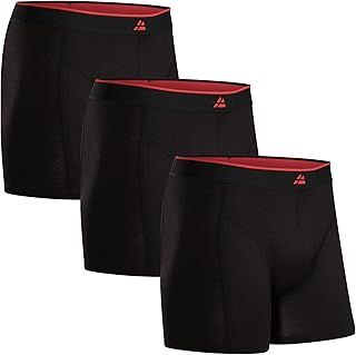 DANISH ENDURANCE Bamboo Boxer Shorts for Men, Breathable Underwear, Soft Antibacterial Pants, 3 Pack