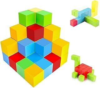 UiDor Magnetic Building Blocks | 40 PCS Magnetic Stacking Cubes for Kids | Sensory & Montessori Toys,Preschool STEM Educational Construction Toys for Toddlers Boys Girls 3 4 5 6 7 8 Years Old