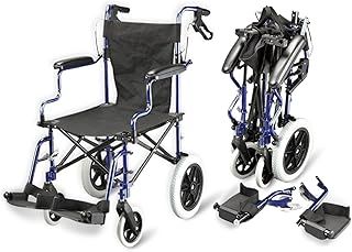 Lightweight Deluxe Folding Transit Travel Wheelchair in a Bag with handbrakes ECTR04