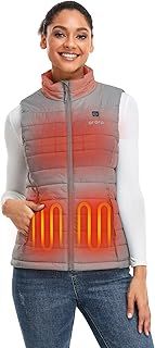 ORORO Women's Heated Gilet with Power Bank, Heated Vest Women Up to 10 Hours of Warmth (Charger Not Included)
