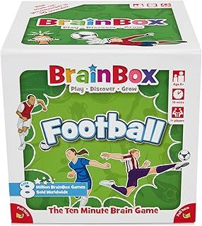 BrainBox Football | Fun & Educational Card Game | Ages 8+ | 1+ Players | 10 Minutes Play Time