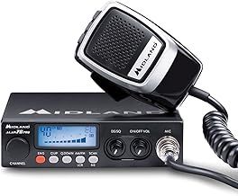 Midland, ALAN 78 PRO CB Radio, Multiband Frequencies, 6-Pin Microphone Connector, LCD Blue Back-Lit Display, SCAN, Digital Squelch, Noise Blanker, Socket for External S Meter External S. Meter socket.
