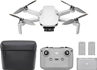 DJI Mini 4K Fly More Combo, Drone with 4K UHD Camera for Adults, Under 249 g, 3-Axis Gimbal Stabilization, 10km Video Transmission, Auto Return, 3 Batteries for 93-Min Max Flight Time, QuickShots