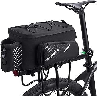 ROCKBROS Bike Pannier Bag Rear Seat Trunk Panniers Bicycle Rack Rear Carrier Commuter Shelf Large Capacity Luggage Bag Multifunction with Rain Cover 9-12L