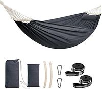 Chihee Cotton Hammock Large Soft Breathable Camping Hammock Holds Up to 660lbs Robust Tree Hammock with Detachable Spreader Bar Pillow 2 Strong Webbings 2 Carabiners Patio Garden Indoor Outdoor