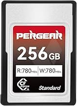 Pergear 256GB CFexpress Type A Memory Card, Up to 780MB/s Read Speed & 780MB/s Write Speed for 4K 120P, 8K 30P Video Recording (Standard Series), Compatible for Sony Alpha & FX Series Cameras