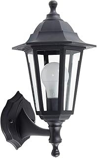 MiniSun | Traditional Style Black Security Wall Lantern | Outdoor Wall Lights, Home Décor & Improvement Essential