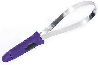 Dual-Sided Shedding Blade with Stainless Steel Blade, De-Shedding Tool for All Dogs with Soft Touch Grip Handle(PURPLE)
