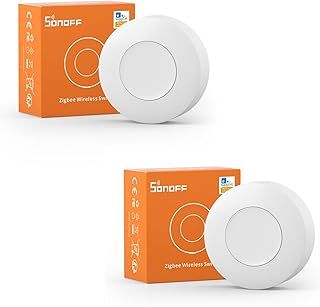 2 Pack SONOFF SNZB-01P Zigbee Wireless Switch, 2 Way Control Supports to Create Smart Scenes, Trigger The Connected Devices on eWeLink APP,5 Years Battery Life,Requires Zigbee Hub