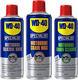 WD-40 Specialist Motorbike New Multi Pack - Chain Cleaner, Chain Wax and Silicone Shine