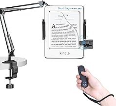 Page Turner Remote & Stand for Kindle - Holder & Remote (Bundle) for reading in bed designed for Kindle Paperwhite Oasis - Easy to use E-Reader page turner clicker with Adjustable Flexible Arm Stand