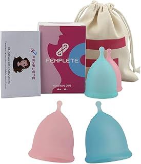 Menstrual Cups Period Kit Teen Set Of 2 Small Period Cups For Women With Menstrual Cup Steriliser & Bamboo Brush Silicone Menstrual Cup Feminine Hygiene Alternative To Tampons & Sanitary Pads