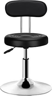 PenghaiYunfei Home Office Chair Ergonomic Desk Chair Computer Chair Height Adjustable Mid Back Task Chair Multi-Purpose Office Desk Chair Barber Shop for Men Women Adults(Black with backrest)