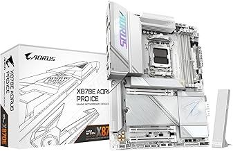 GIGABYTE X870E AORUS PRO ICE AM5 LGA 1718, ATX, DDR5, 4X M.2, PCIe 5.0, USB4, Wi-Fi 7, 2.5GbE LAN, EZ-Latch, Q-Flash