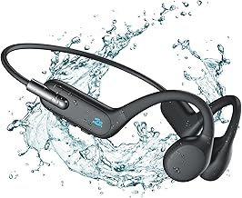 ANINUALE Bone Conduction Headphones IP68 Waterproof Swimming Headphones Wireless Bluetooth 5.3 earphones Built-in 32G Open Ear Sports Headset with MP3 Player for Swiming Underwater, Running, Cycling