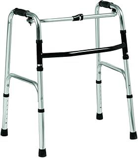 Folding Lightweight Aluminium Walking Zimmer Frame Walker - Adjustable Height
