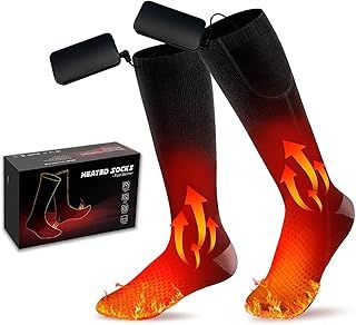 Heated Socks for Men Women, Rechargeable 3.7V 4000mAH Battery Operated Electric Heating Socks, Winter Cold Foot Warmers Thermal socks for Sport Outdoor and Sking, Hiking