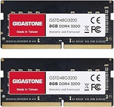 【DDR4 RAM】GIGASTONE 16GB Kit (2x8GB) DDR4 3200MHz (2933MHz or 2666MHz) PC4-25600 (PC4-23400/21300) CL22 1.2V SODIMM 260 Pin Unbuffered Non ECC High Performance Notebook Laptop Memory Upgrade