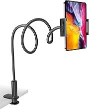 Phone Holder for Bed,360 Flexible Lazy Tablet Stand for Desk,with Adjustable 39.4" Long Arm Clamp Bracket Mount Stand for 4.7~10.5" iPhone/iPad Air/Pro/mini/Tablet/Switch,Black