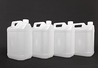 h32 4 pack of 5 Litre Transparent Storage Cans/Containers