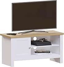 Vida Designs Arlington TV Unit Cabinet Stand Sideboard Entertainment Living room (White, 1 Door)