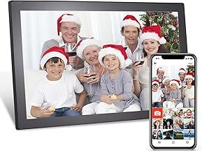 Andoer 21.5-Inch WiFi Digital Photo Frame Cloud Digital Picture Frame IPS Screen Touch Control 16GB Storage Auto Rotation Share Photos via APP with Backside Stand for Friends and Family