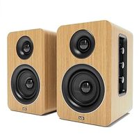 3” Active Bookshelf Speakers 60W | Bluetooth 5.3 | Carbon Fibre drivers & Silk Tweeters | 24bit DAC Built-in | Perfect for Computer Gaming, Vinyl Turntable, HiFi, Home Theatre (M3 Oak)