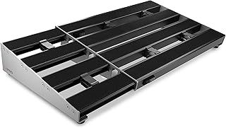 D'Addario XPND Pedal Board - Guitar Pedal Board that Expands - Pedal Boards for Guitars - 2 Rows, Lightweight, Durable Aluminum Pedalboard - Pre-Applied Loop Velcro for Swapping Pedals