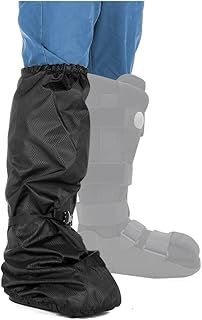 Mybow Walking Boot Cover, Orthopedic Boot for Broken Foot Injuries Cast Cover, Tall Medical Walking Boots Cover, Outdoor Cast Protector, Surgical Recovery Air Walker Accessories (Black)