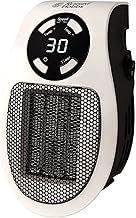 Russell Hobbs RHPH2001 500W Ceramic Plug Heater, Adjustable thermostat, 12 Hour Timer & LED Display, 2 Fan Speeds, 2 Year Guarantee , White