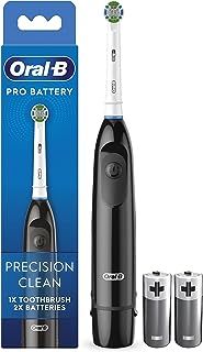 Oral-B Pro Battery Toothbrush, Precision Clean Toothbrush Head, Plaque Remover for Teeth, 2 Batteries Included, Black