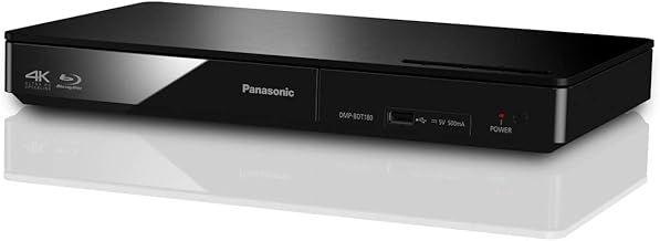 Panasonic DMP-BDT180EB Smart Network 3D Blu-ray Disc/DVD Player, 4K Upscaling, Internet Apps, High-Resolution Audio, Ethernet, Compact Design, Black