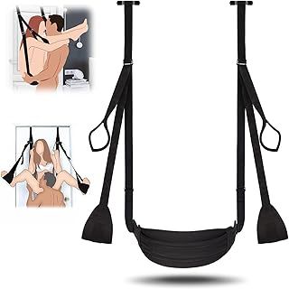 Sex Swing with Seat, MEYILA BDSM Door Sex Swing Bondage Restraints Toys for Adult Couples, Love Slings Sex Furniture for Women with Adjustable Straps, Holds up to 300lbs