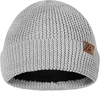 DANISH ENDURANCE Merino Wool Beanie Hat, Warm Fleece Lining, Thermal Winter Hats, Knit Wooly Hat, Fisherman Beanie, for Men and Women, Unisex