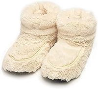 Furry Warmers Fully Microwavable Furry Boots Cream