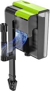Forever Speed Aquarium External Filter with UVC 4-in-1 Adjustable Flow Hang on Filter 450L/h Waterfall Filter for 10-100L Aquariums