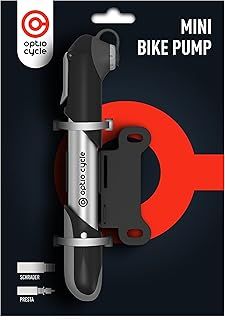 Optio Cycle Mini Bicycle Pump 120 PSI (8.3 Bar) Hand Bike Pump Mountain Bike Pump Road Relo Pump