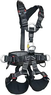 SOB Climbing Harness Safety Harness Full Body Safety Belt Adjustable Outdoor Mountain Climbing Belt for Rock Climbing Tree Climbing Fire Rescue Expanding Training Rappelling, CE Certified