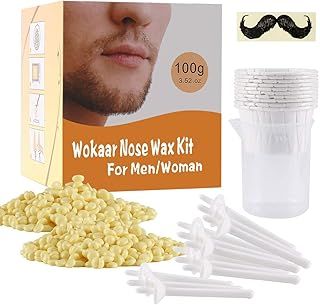 Nose Wax 100g for Men & Women, Nose Hair Removal Wax Kit with 30 Safe Tip Applicator,Safe, Easy, Quick and Painless(15-20 Times Usage)