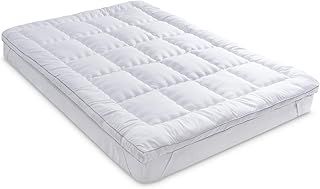 Mattress Topper Small Double | Thick Comfortable Quilted Bed Topper With Elastic Straps | Soft Premium Hollowfibre Filling | None Slip 120 x 190 cm (Small Double)
