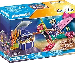 Playmobil 70678 Treasure Diver Gift Set, Fun Imaginative Role-Play, PlaySets Suitable for Children Ages 4+