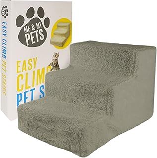 Me and My Easy Climb Fleece Covered Pet Stairs - Grey