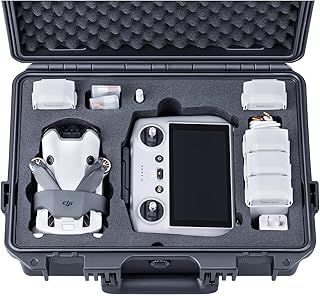 Lykus Titan MM410 Waterproof Hard Case for DJI Mini 4 Pro/Mini 3/ Pro and DJI RC 2/ RC/RC-N2, Support 7 Batteries and RC Lanyard [CASE ONLY]