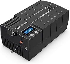 CyberPower BR1200ELCD-UK BRICs Series, 1200VA/720W, 6 UK Outlets (3 Surge only, 3 UPS and Surge), 1 USB Charging Port, AVR, Brick Format