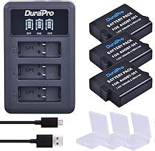 3Pcs Battery for GoPro Hero 7 Hero 6 Hero 5 Batteries + Rapid LED 3-Slots USB Charger with Type C Port for Gopro Accessories (Compatible with GoPro Hero5 All Firmwares v02.00, v02.01)